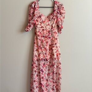Floral Pink Dress (Xs-S)